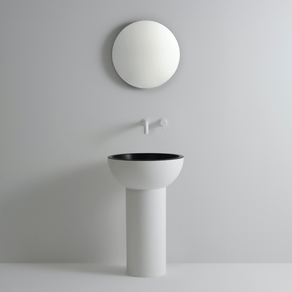 United Products Basins United Products Siren Pedestal Basin with Black Insert