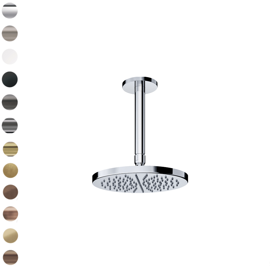 Plumbline Shower Buddy 200mm Ceiling Mount Rainhead with 150mm Arm