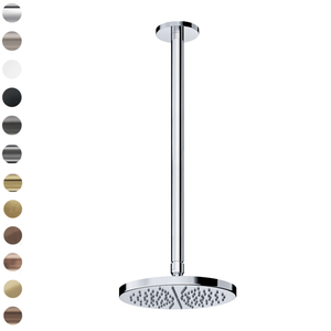 Plumbline Shower Buddy 200mm Ceiling Mount Rainhead with 450mm Arm