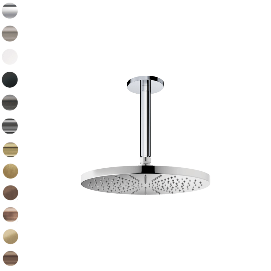 Plumbline Shower Buddy 250mm Ceiling Mount Rainhead with 150mm Arm