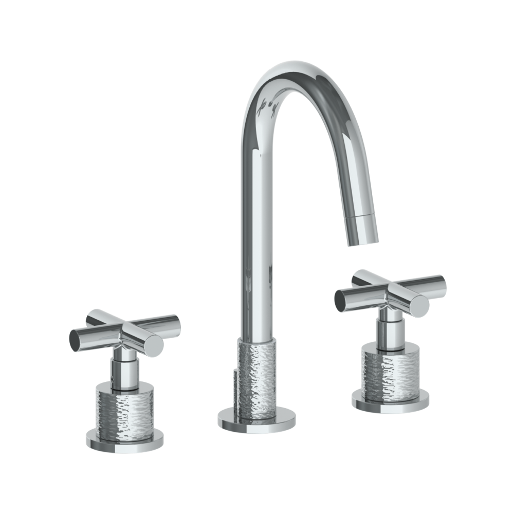 The Watermark Collection Basin Taps Polished Chrome The Watermark Collection Sense 3 Hole Basin Set | Cross Handle