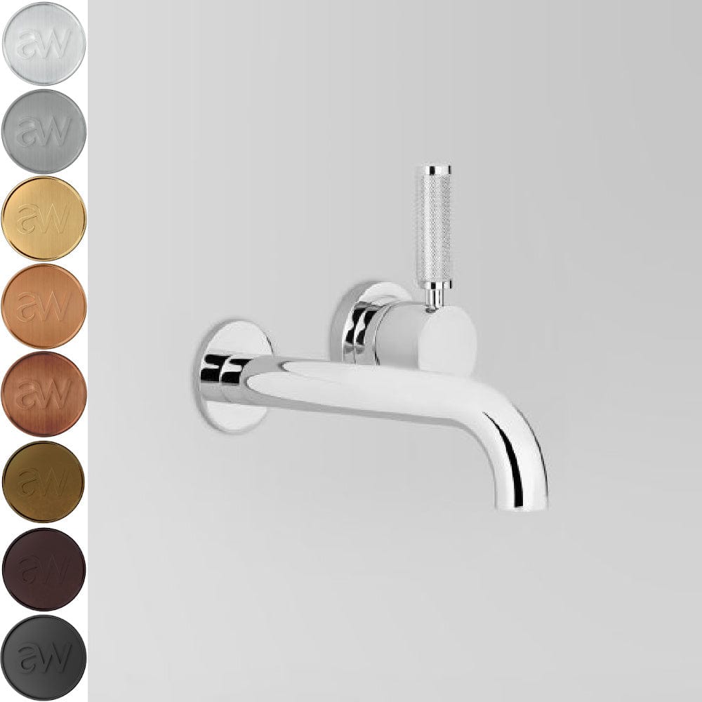 Astra Walker Basin Taps Astra Walker Knurled Icon + Lever Wall Mixer Set with 250mm Spout
