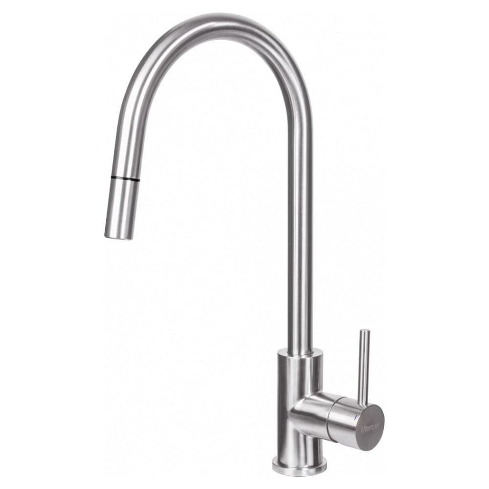 Mercer Kitchen Taps Mercer Aurora Gooseneck Pull Out Mixer | Stainless