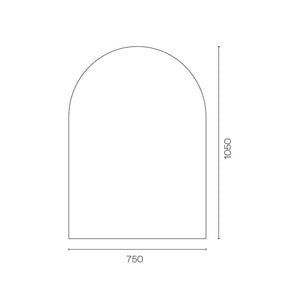 Progetto Mirrors Frame 750 Arch Mirror | Black