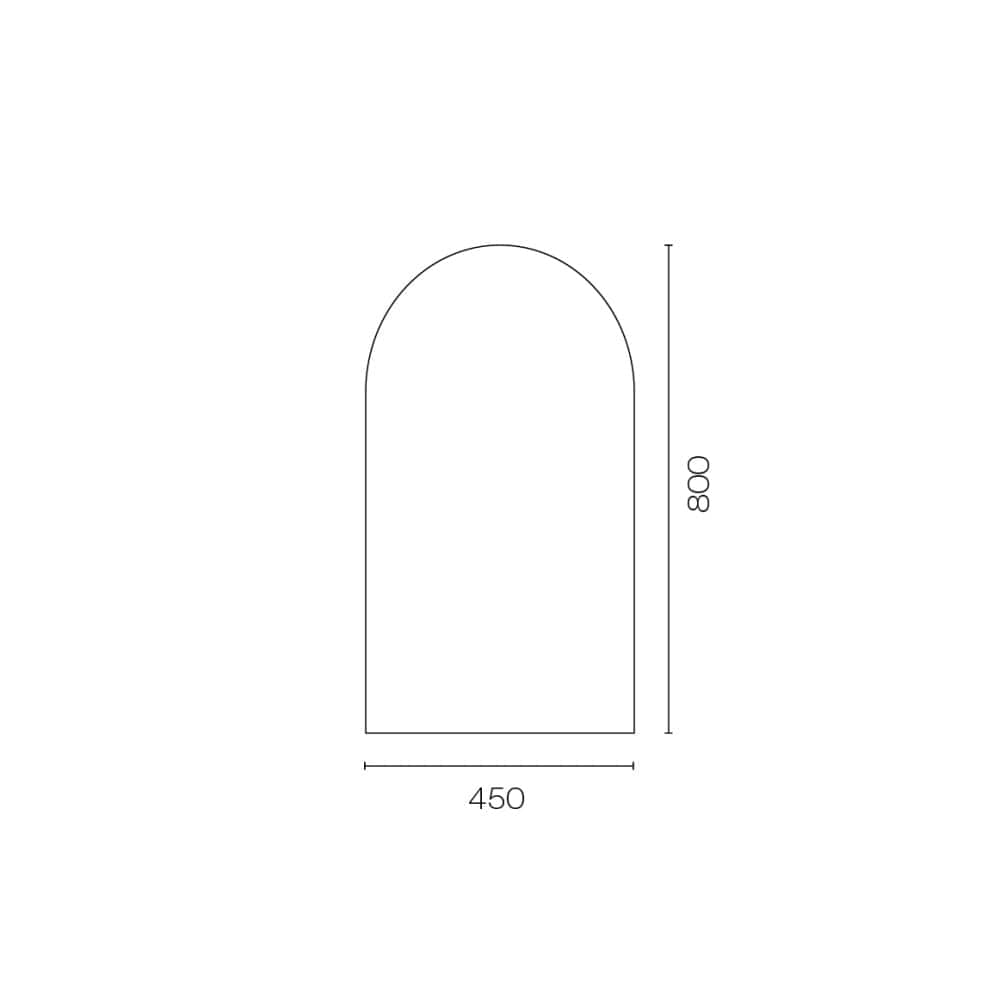 Progetto Mirrors Frame 450 Arch Mirror | Black