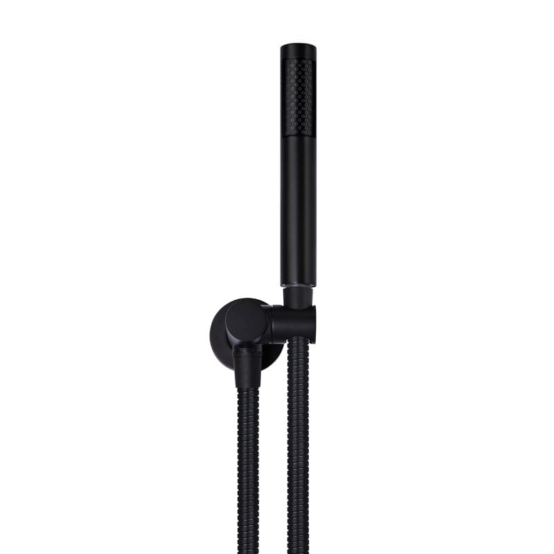 Meir Bathroom tapware Meir Round Single Function Hand Shower on Swivel Bracket | Matte Black