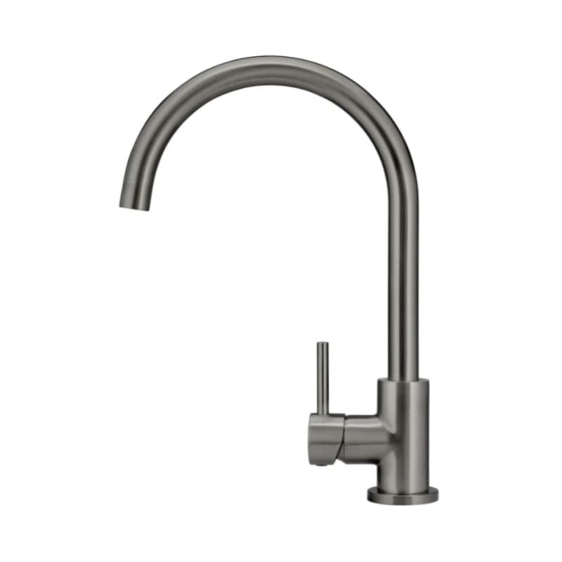 Meir Kitchen Tap Meir Round Gooseneck Kitchen Mixer | Shadow