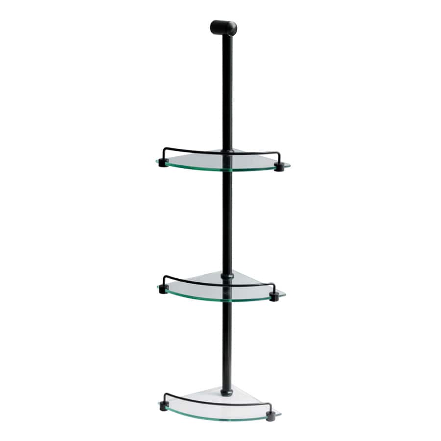 Plumbline Bathroom Accessories Progetto 3 Tier Shower Caddy | Matte Black