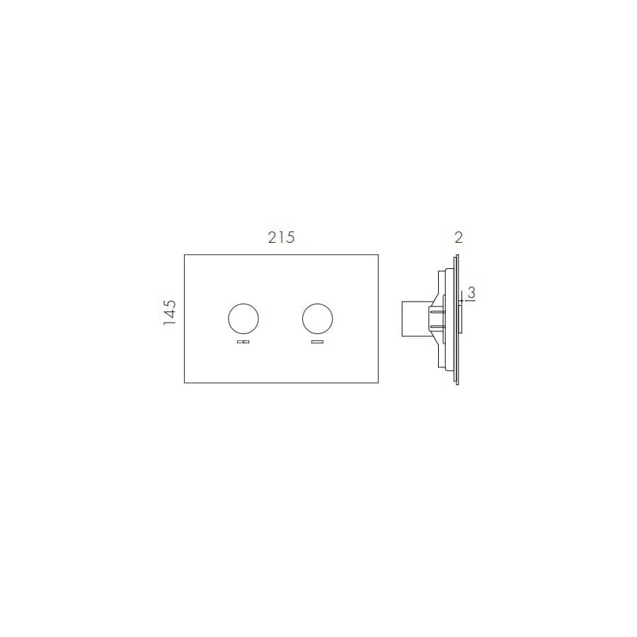 Plumbline Flush Plate Oli Flush Panel | Brushed Gunmetal