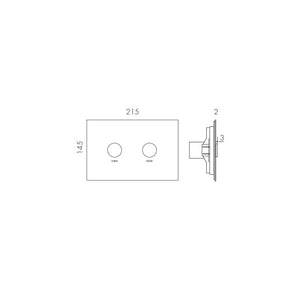 Plumbline Flush Plate Oli Flush Panel | Brushed Gunmetal