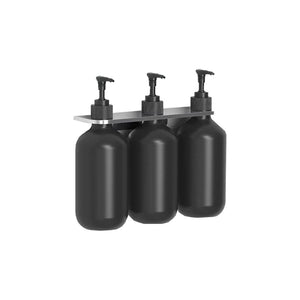 Plumbline Bathroom Accessories Universal Triple Lotion Bottle Holder