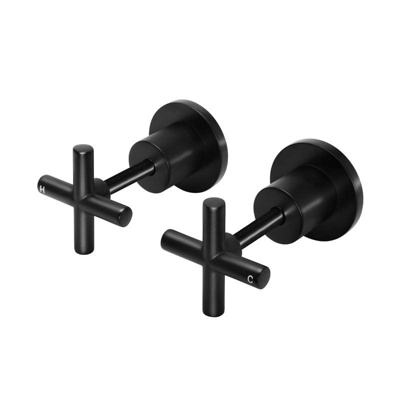 Meir Bathroom tapware Meir Cross Handle Taps | Matte Black