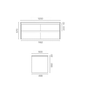 Catalano Vanity Stanza Legno 1200 4 Drawer Vanity