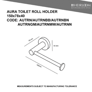 Heirloom Toilet Roll Holders Heirloom Aura Toilet Roll Holder | Gunmetal