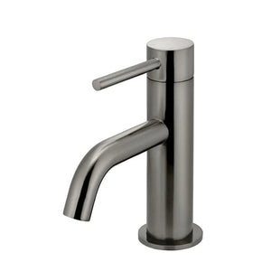 Meir Basin Taps Meir Round Piccola Basin Mixer with Curved Spout | Shadow