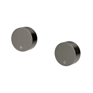 Meir Bathroom tapware Meir Circular Wall Taps | Shadow