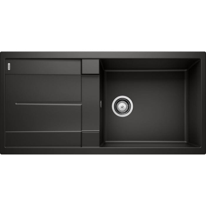 Blanco Kitchen Sinks - Granite Blanco Silgranit Metra XL 6 S Single Sink with Drainer | Black