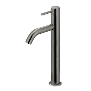 Meir Basin Taps Meir Round Piccola Tall Basin Mixer with Curved Spout | Shadow
