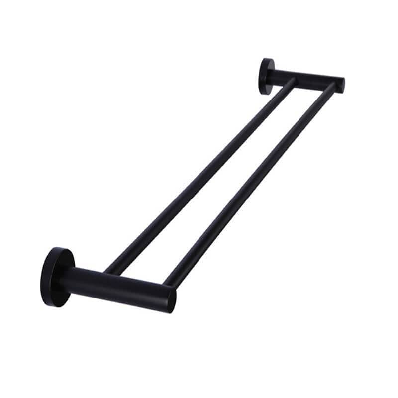 Meir Bathroom Accessories Meir Round Double Towel Rail 900mm | Matte Black