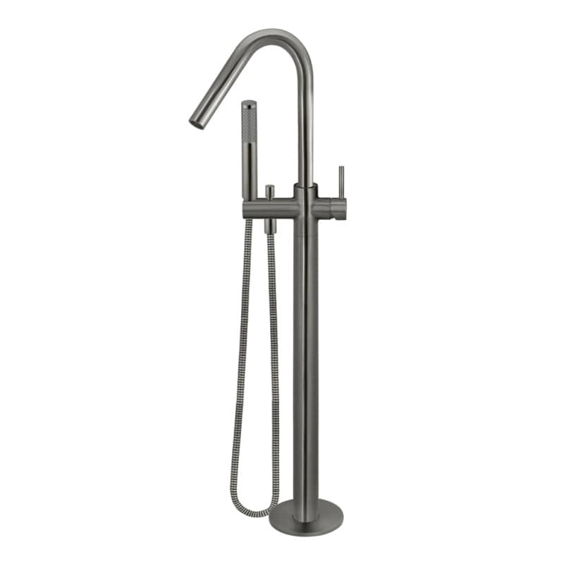 Meir Freestanding Bath Fillers Meir Round Freestanding Bath Spout & Hand Shower | Shadow