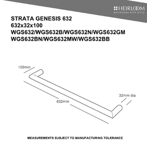 Heirloom Heated Towel Rail Heirloom Strata Genesis 632 Heated Towel Rail | Gunmetal