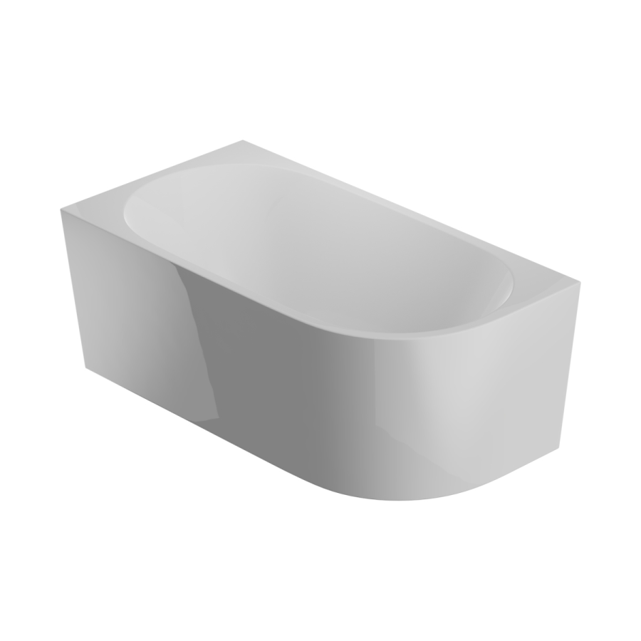 Plumbline Bath Tondo 1500 Left Corner Back to Wall Bath