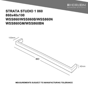 Heirloom Heated Towel Rail Heirloom Strata Studio 1 860 Heated Towel Rail | Gunmetal