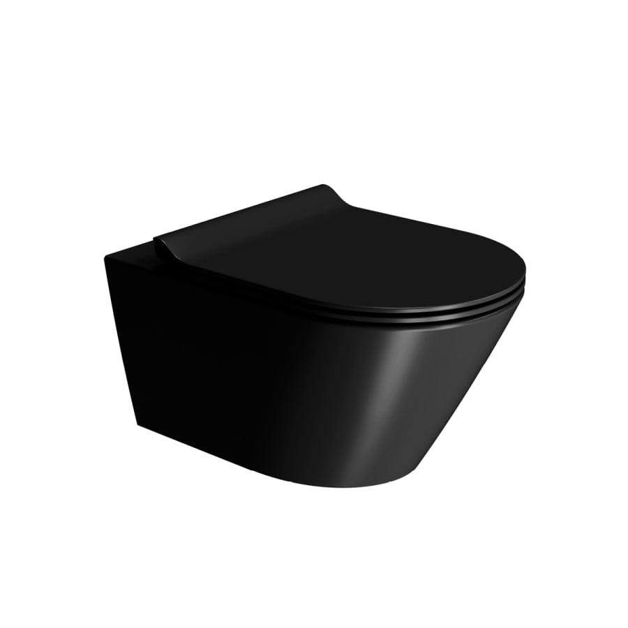 Plumbline Toilets Kube Rimless Wall Hung Toilet | Matte Black