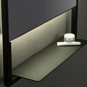 Progetto Mirrors Frame 500 Rectangle LED Mirror with Shelf | Black