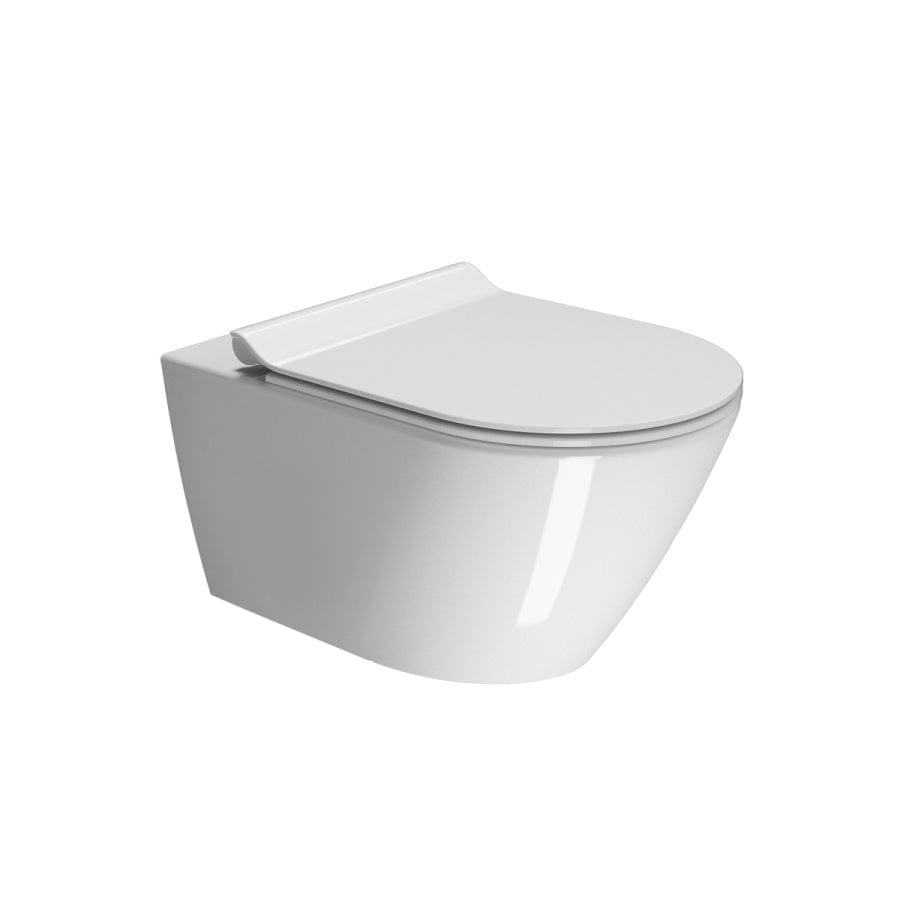 Plumbline Toilets Kube Rimless Wall Hung Toilet | Gloss White