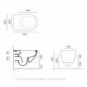 Plumbline Toilet Catalano Sfera 54 Rimless Wall Hung Toilet | Matte Cement