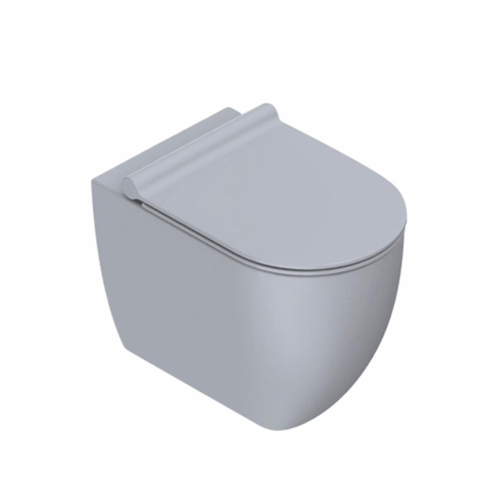 Plumbline Toilet Catalano Sfera 54 Rimless Floor Mount Toilet | Matte Cement