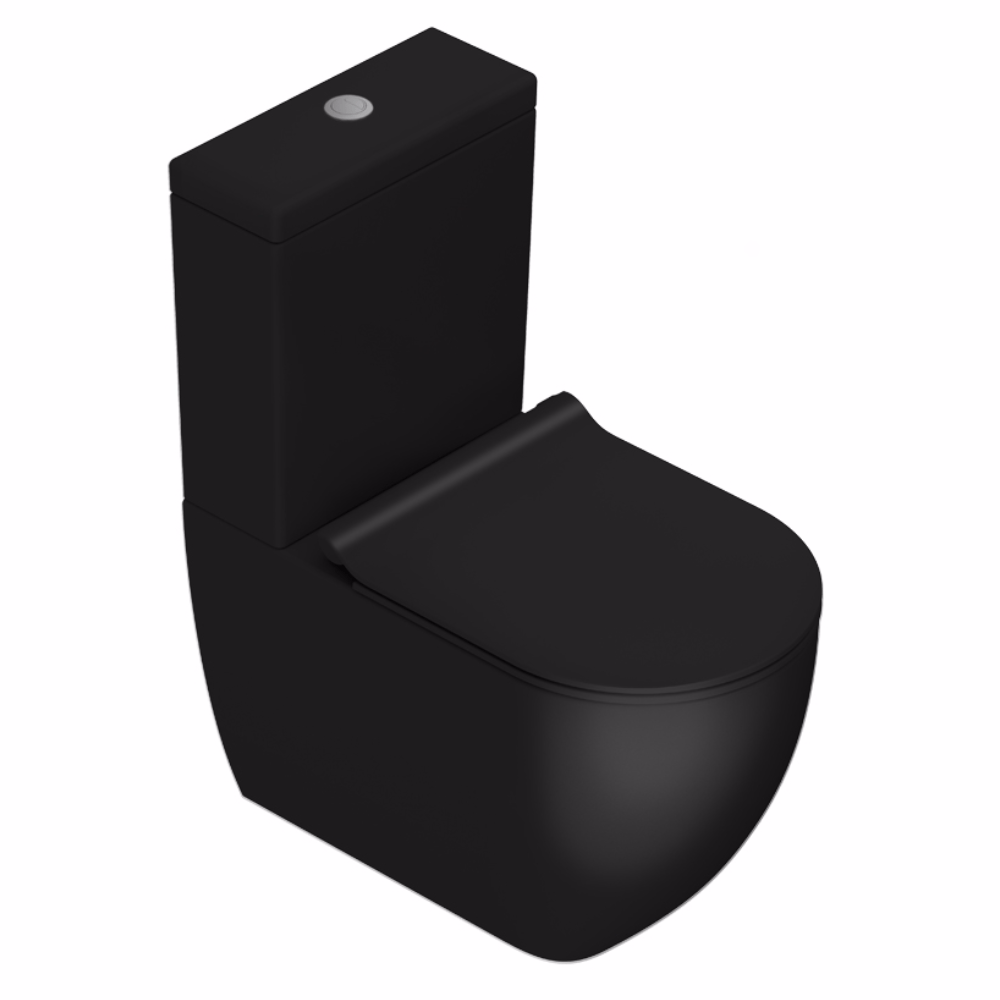 Plumbline Toilet Catalano Sfera 63 Rimless Back To Wall Toilet Suite | Matte Black