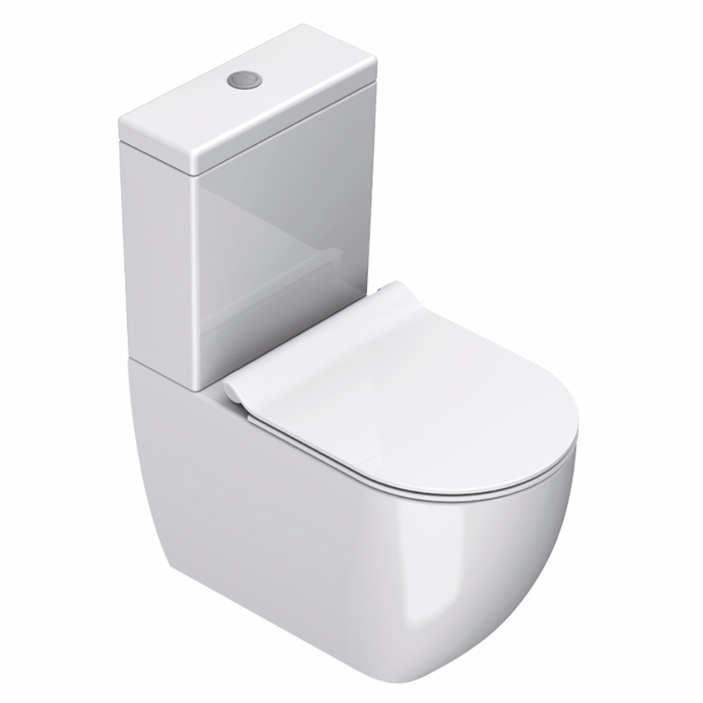 Plumbline Toilet Catalano Sfera 63 Rimless Back To Wall Toilet Suite | Gloss White