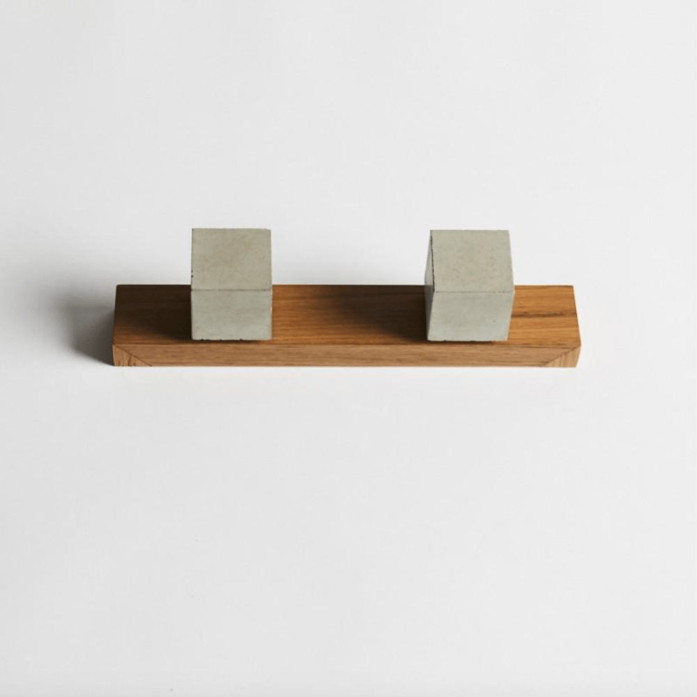 Wood Melbourne Bathroom tapware Wood Melbourne Bella Square Concrete Taps with One-Piece Backplate