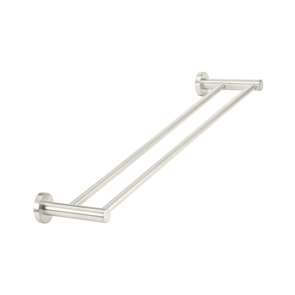 Meir Bathroom Accessories Meir Round Double Towel Rail 600mm | Brushed Nickel