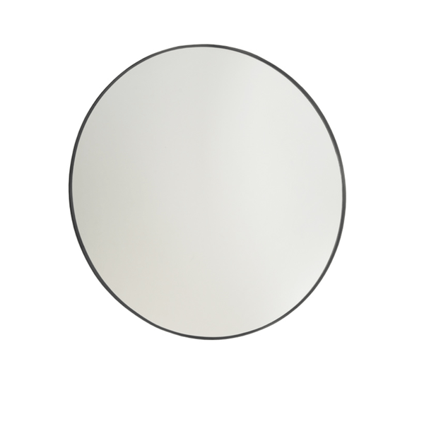 Mirror NZ Round Mirror Bathroom Mirror Black Frame 600mm The