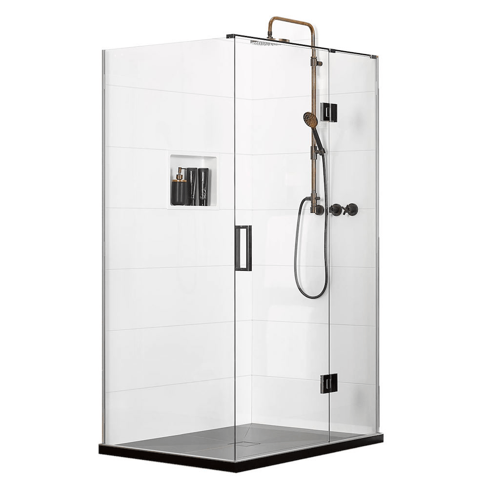 Atlantis Showers Atlantis EasyTile Encapsulator (Right-Hand) 2-Walled Shower | 1200 x 900mm
