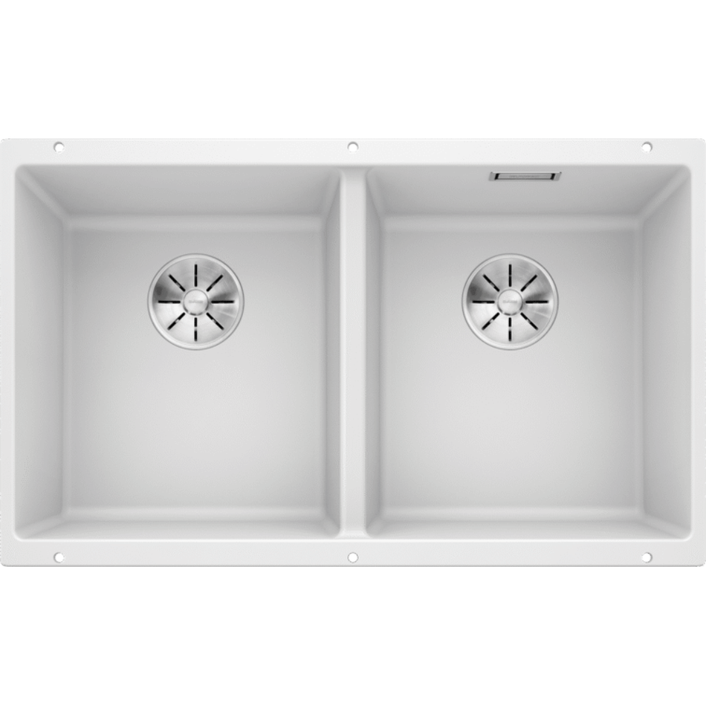 Blanco Kitchen Sinks - Granite Blanco Silgranit Subline 350/350-U Double Sink | White