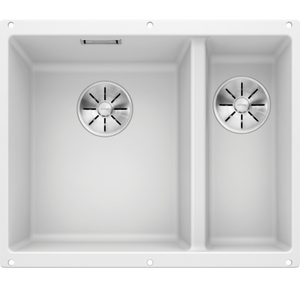 Blanco Kitchen Sinks - Granite Blanco Silgranit Subline 340/160-U Double Sink | White