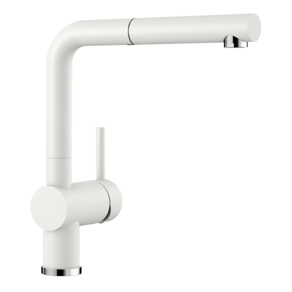 blanco Kitchen Tap Blanco Linus S Kitchen Mixer with Pull Out Spout | White