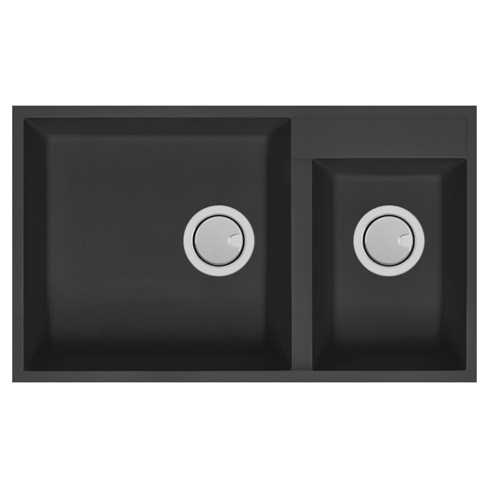 Mercer Duro Granite Milan Double Sink | 460 + 260mm - The Kitchen Hub