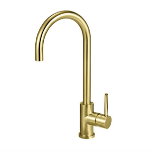 Mercer Kitchen Taps | Mercer Aurora Gooseneck Mixer | Brass