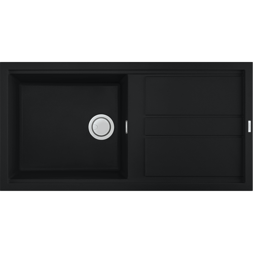 Acero Kitchen Sinks - Granite Mercer Duro Granite Taranto Single Sink with Drainer | 478mm