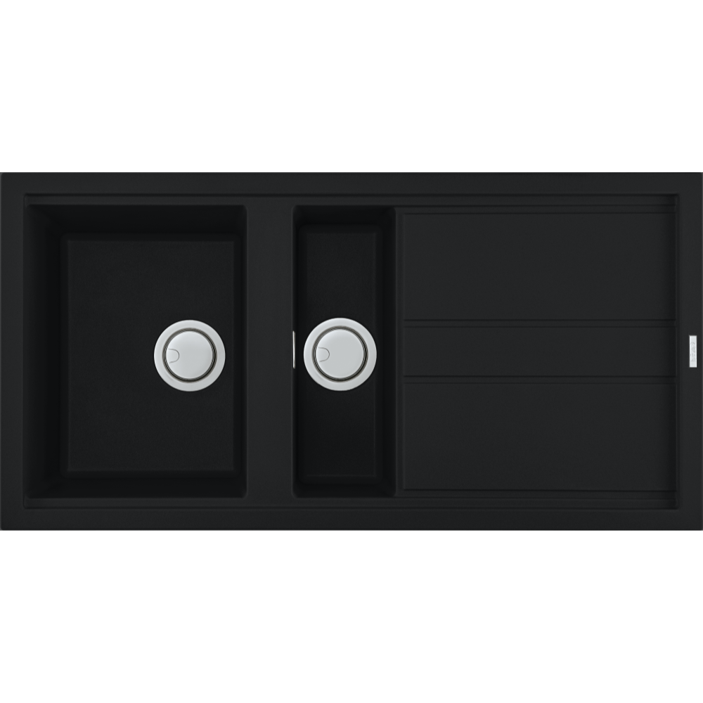 Acero Kitchen Sinks - Granite Mercer Duro Granite Padua Double Sink with Drainer | 300 + 150mm