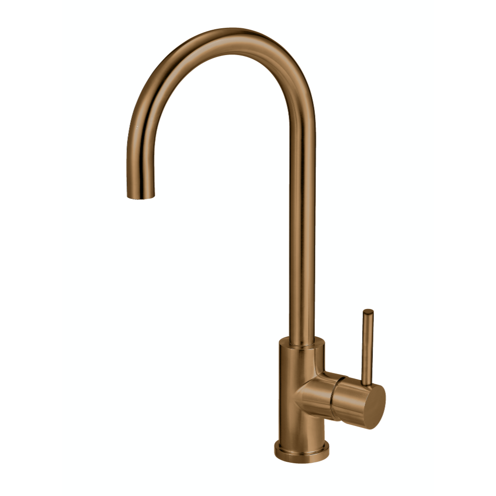 Mercer Kitchen Taps | Mercer Aurora Gooseneck Mixer | Copper