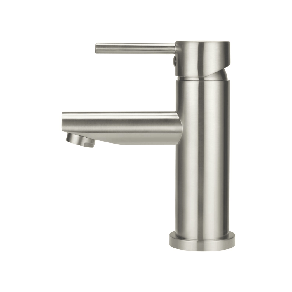 Meir Basin Taps Meir Round Basin Mixer with Straight Spout | Brushed Nickel