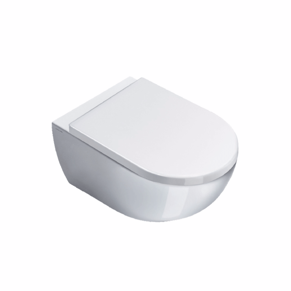 Plumbline Toilet Catalano Sfera 54 Rimless Wall Hung Toilet with Thick Seat | Gloss White