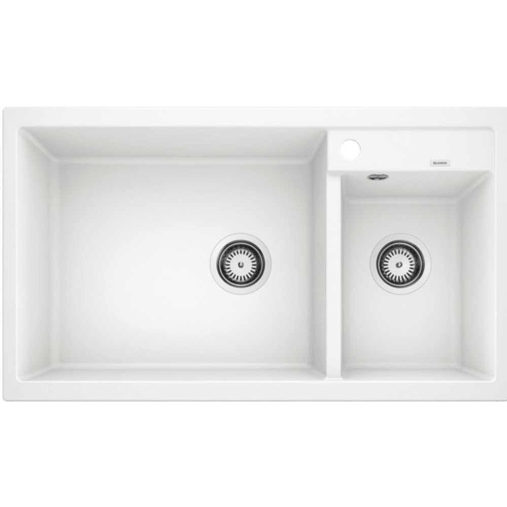 Blanco Kitchen Sinks - Granite Blanco Silgranit Metra 9 Double Sink | White