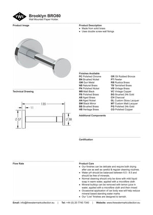 The Watermark Collection Robe Hook Polished Chrome The Watermark Collection Brooklyn Robe Hook